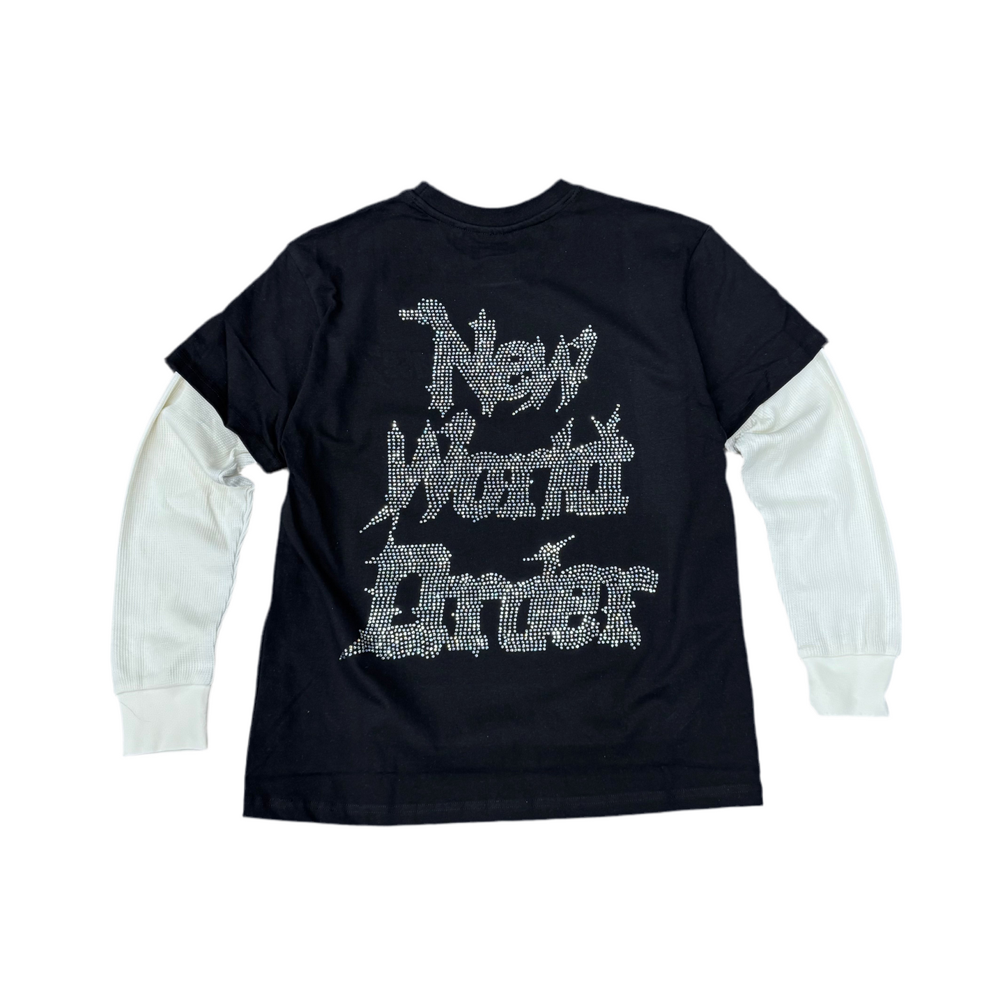 New World Order' Chandelier Double Layer Thermal Longsleeve-Black