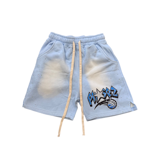 Baby Blue 'Diamond Magic' Sweat Shorts